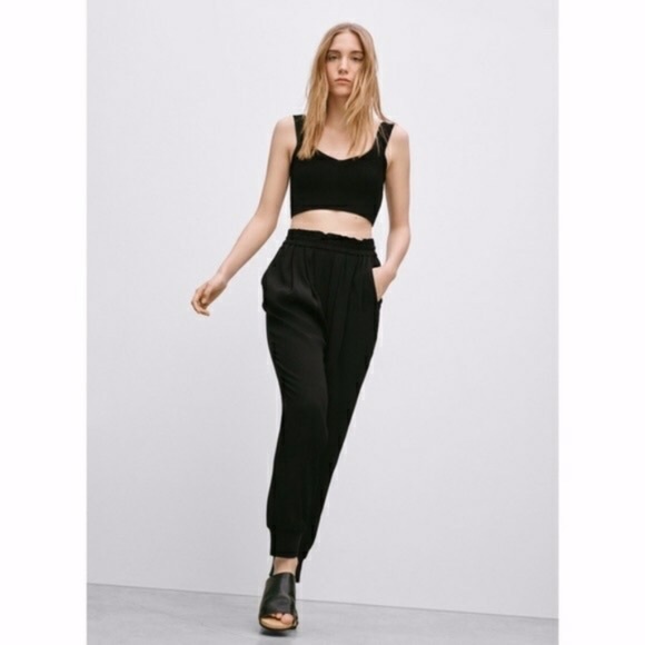 Aritzia Wilfred Lyocell Straight Leg Trousers - Picture 1 of 10
